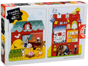 Пъзел Educa от 2 x 48 части - Xuxu Lanstrum