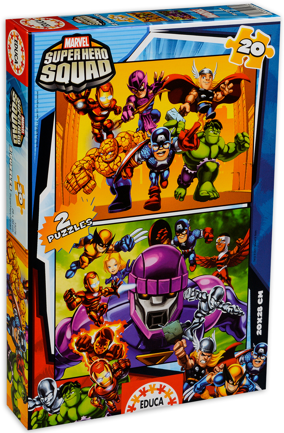 Пъзел Educa от 2 x 20 части - Отряд супергерои