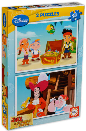 Пъзел Educa от 2 x 20 части - Джейк и пиратите