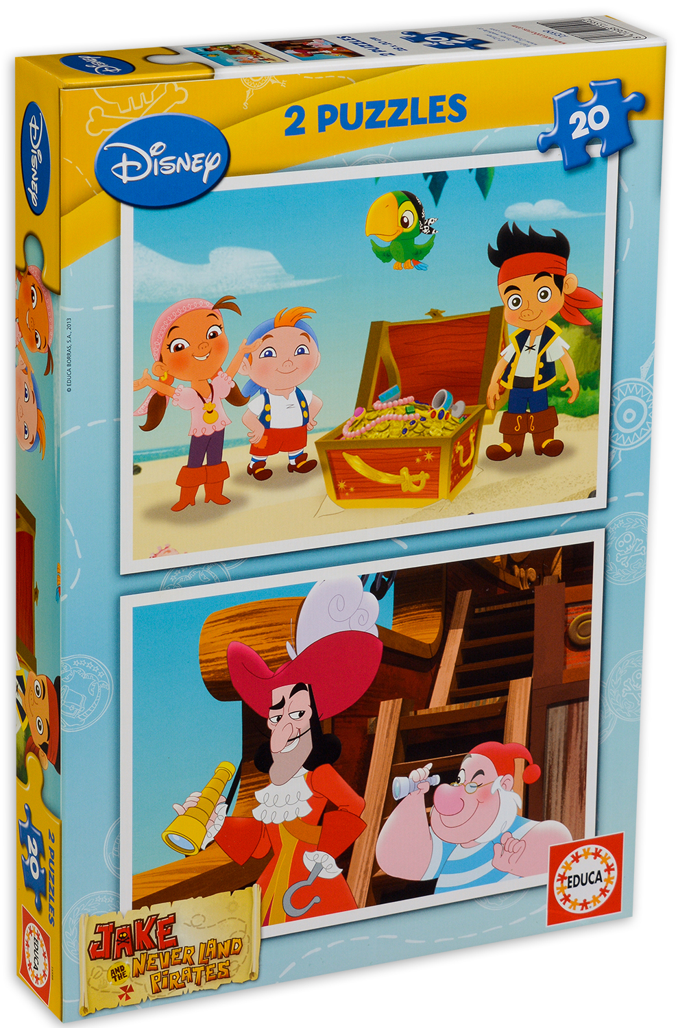 Пъзел Educa от 2 x 20 части - Джейк и пиратите