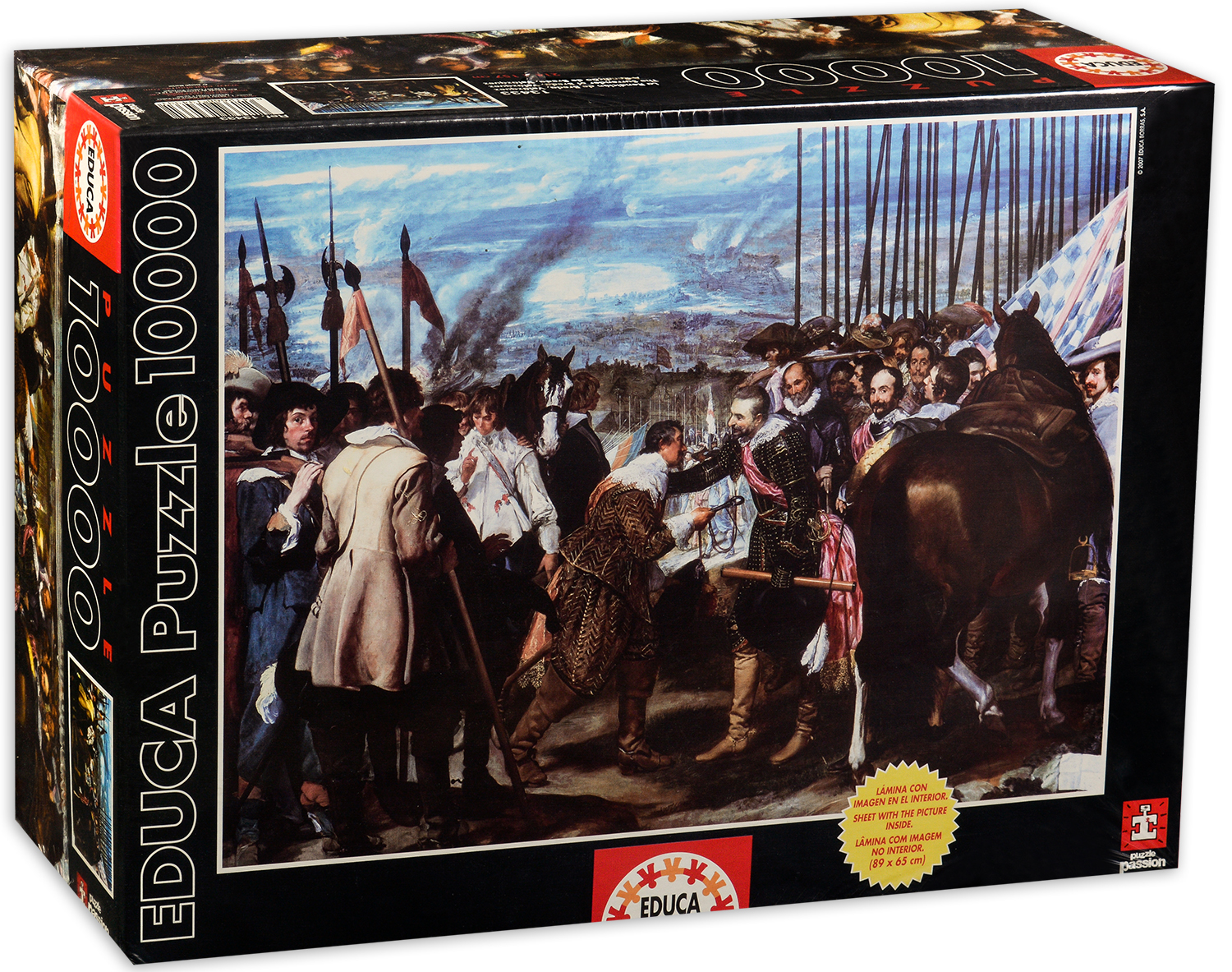 Пъзел Educa от 10 000 части - Предаването на Бреда, Диего Веласкес