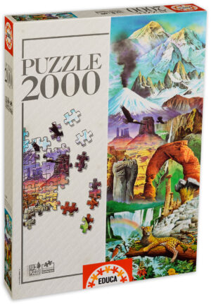 Пъзел Educa от 2000 части - Световни природни чудеса