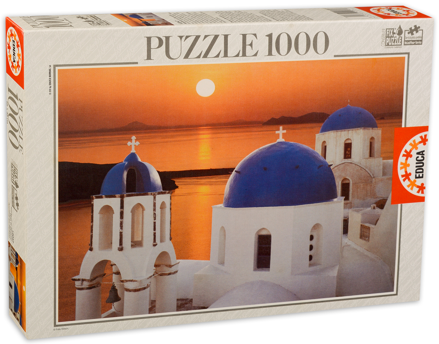 Пъзел Educa от 1000 части - Залез над Санторини