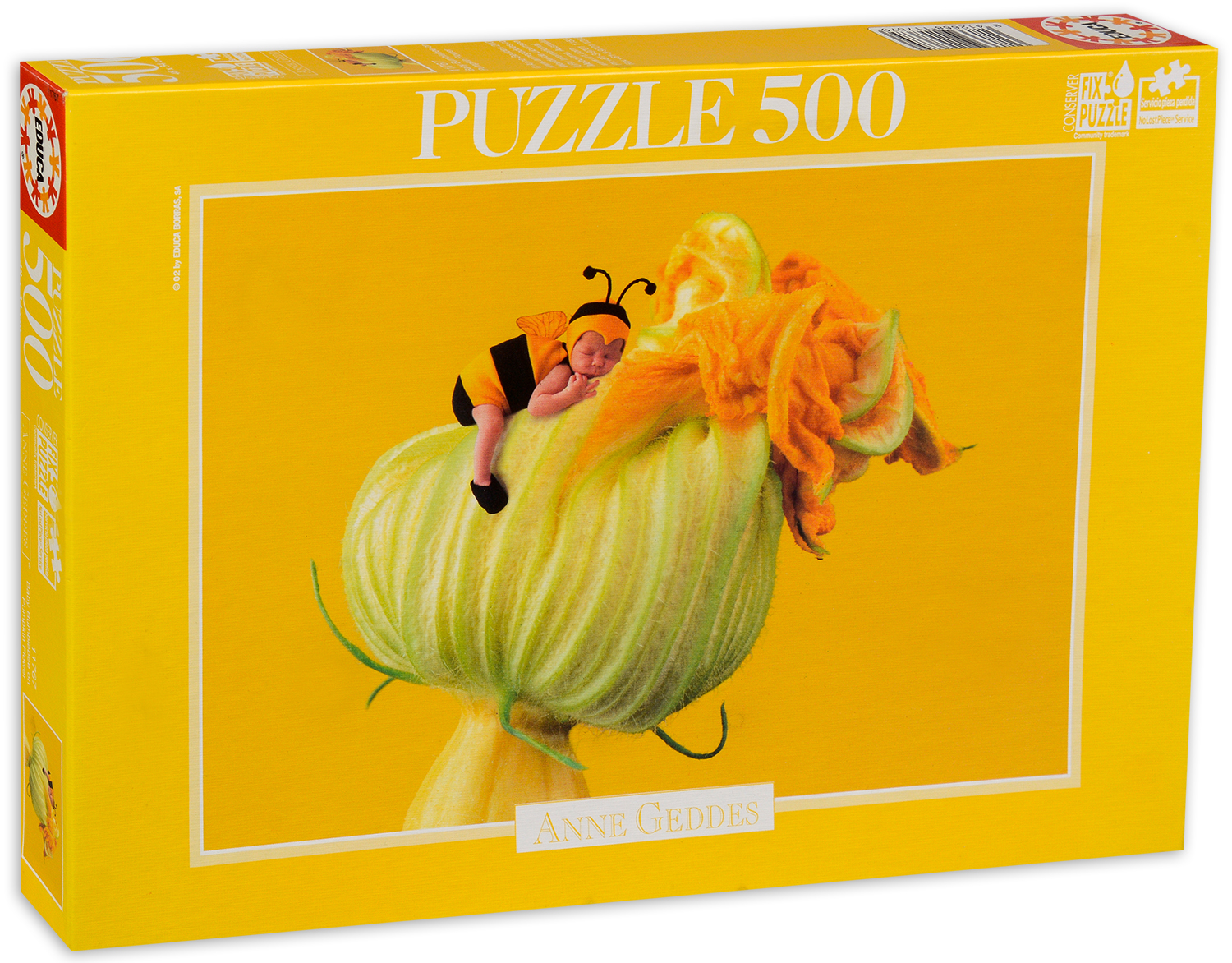 Пъзел Educa от 500 части - Бебето Ана върху тиквеното цвете