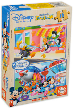 Пъзел Educa от 2 x 16 части - Мики Маус и приятели