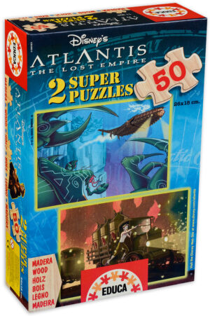 Пъзел Educa от 2 x 50 части - Атлантида, изгубената империя
