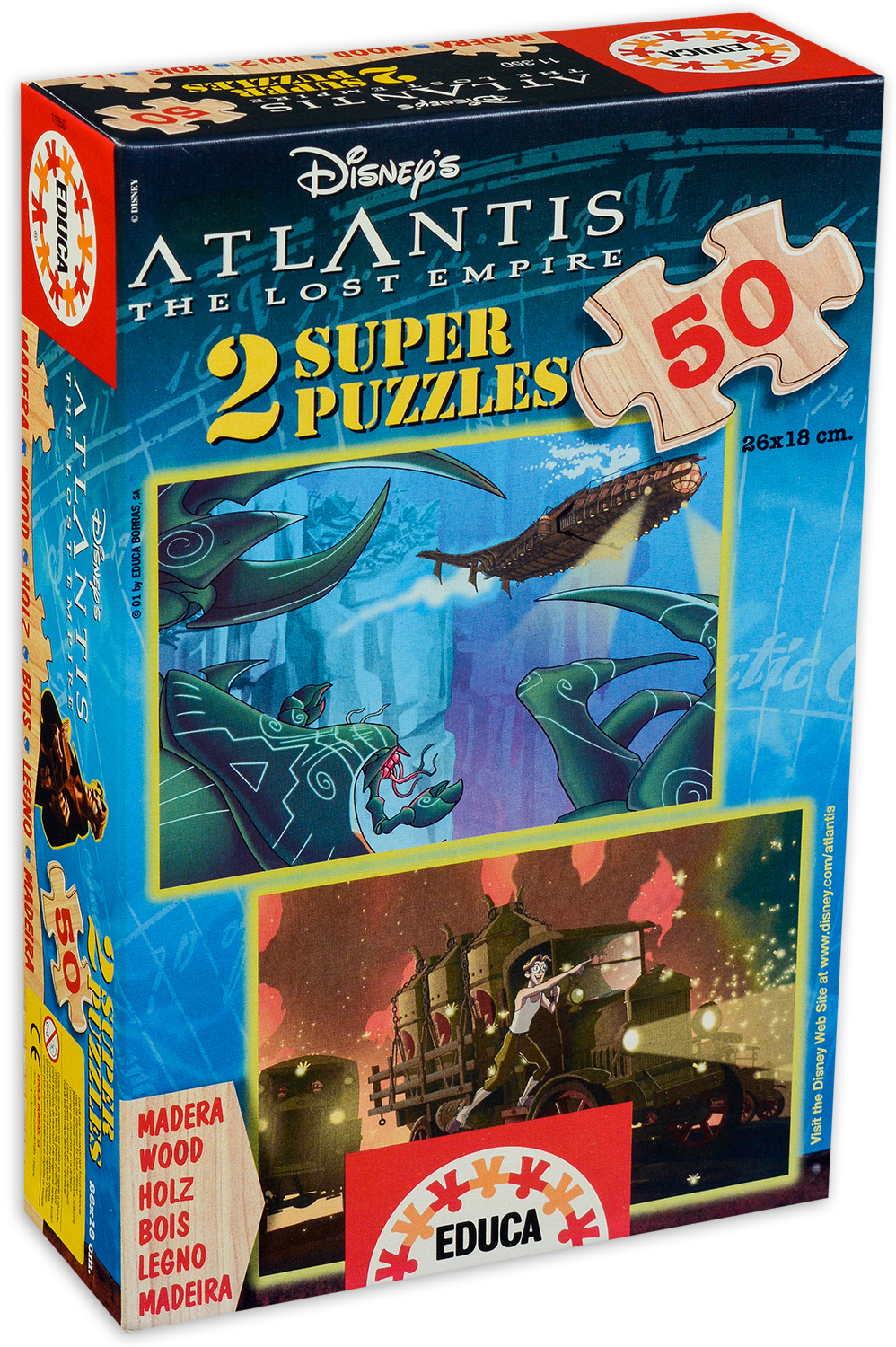 Пъзел Educa от 2 x 50 части - Атлантида, изгубената империя