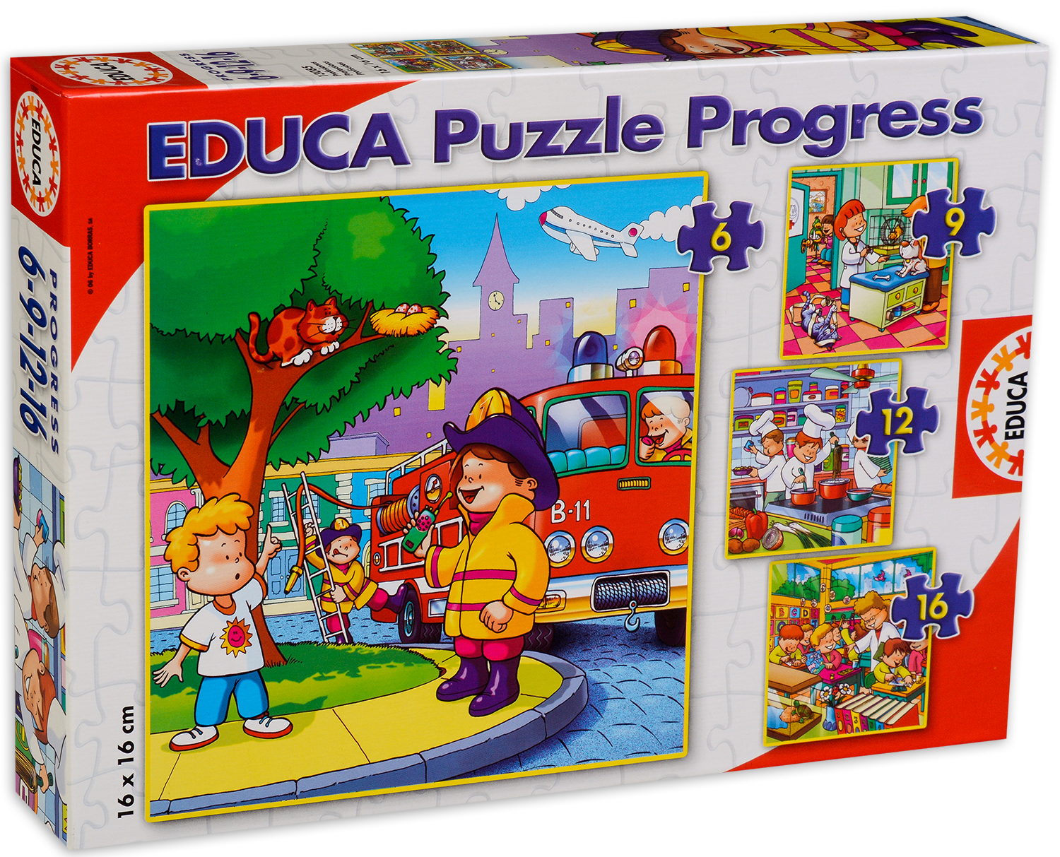 Пъзел Educa 4 в 1 - Професии