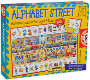 Пъзел Educa от 100 части - Улицата с буквите