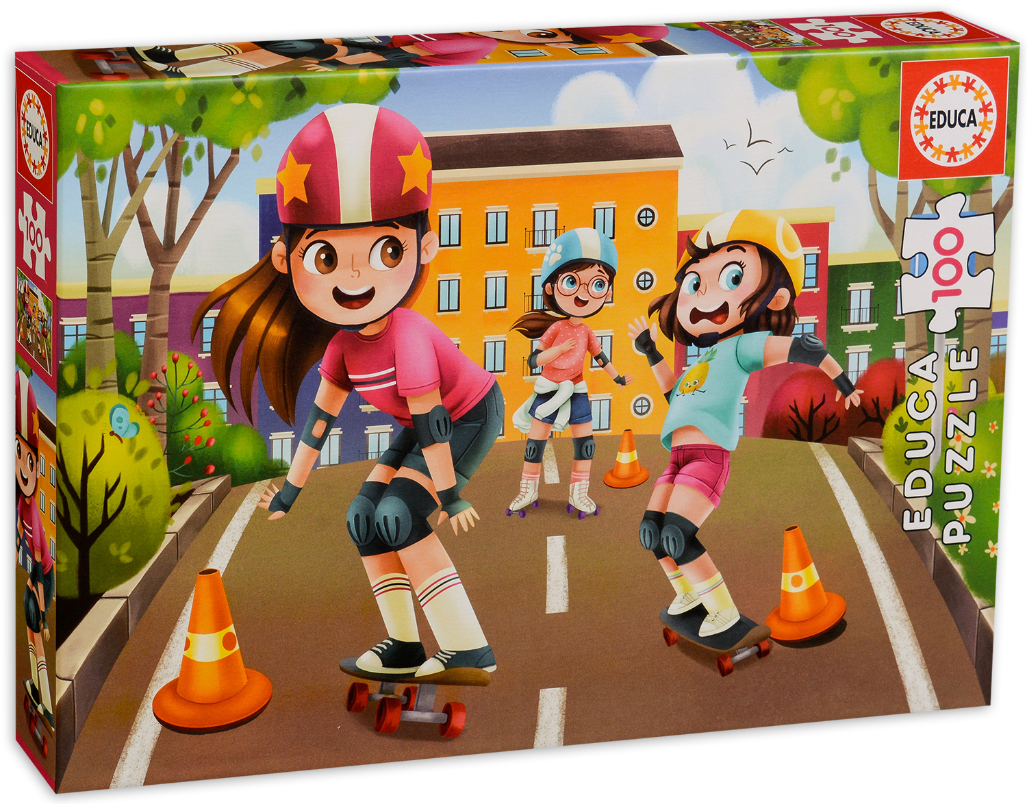 Пъзел Educa от 100 части - Скейтбординг