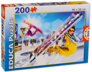 Пъзел Educa от 200 части - Каране на сноуборд