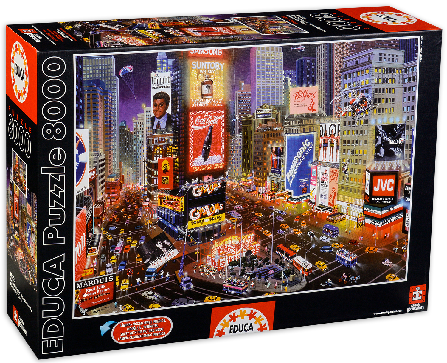 Пъзел Educa от 8000 части -  Вечер на Таймс Скуеър