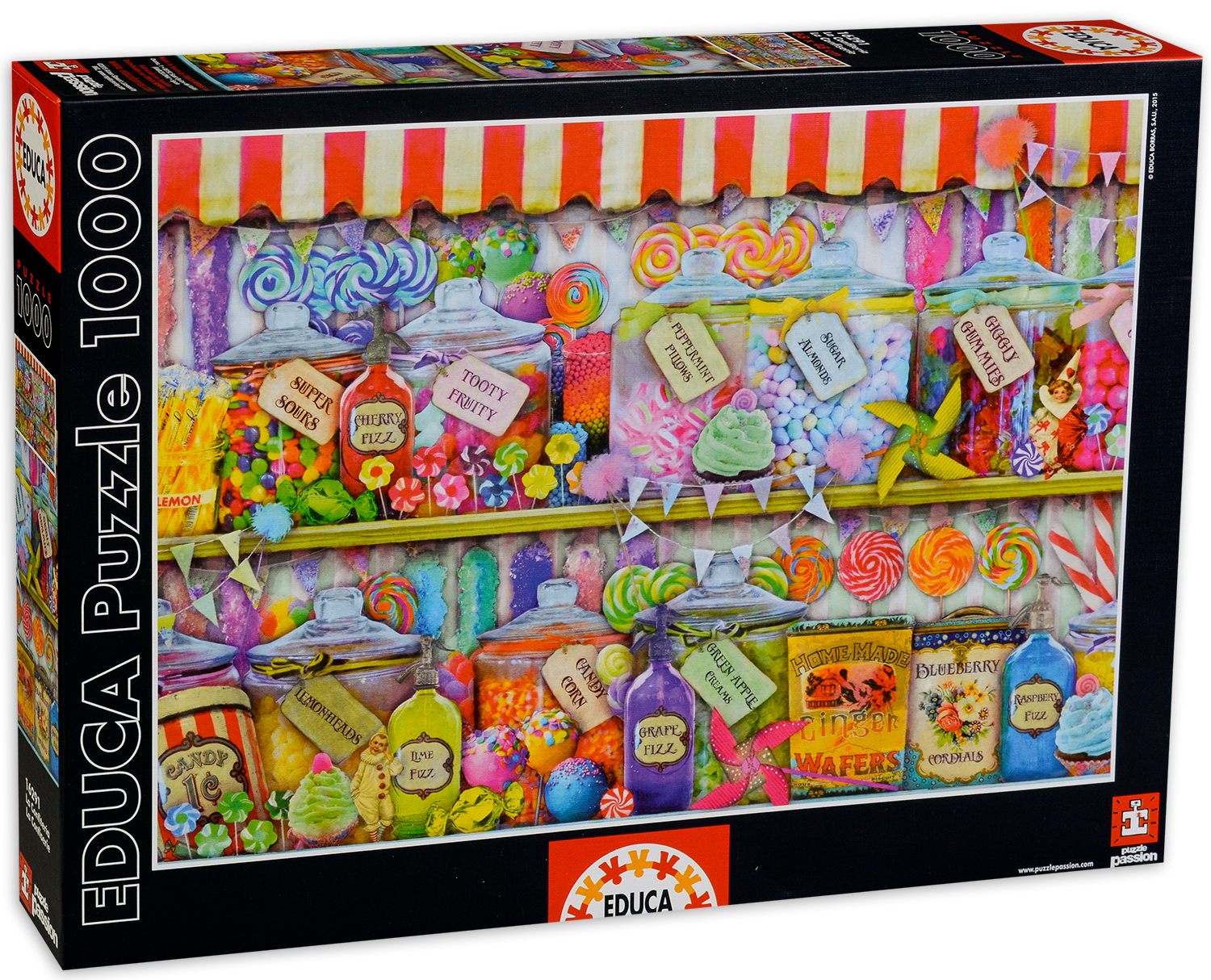 Пъзел Educa от 1000 части - Магазин за сладки