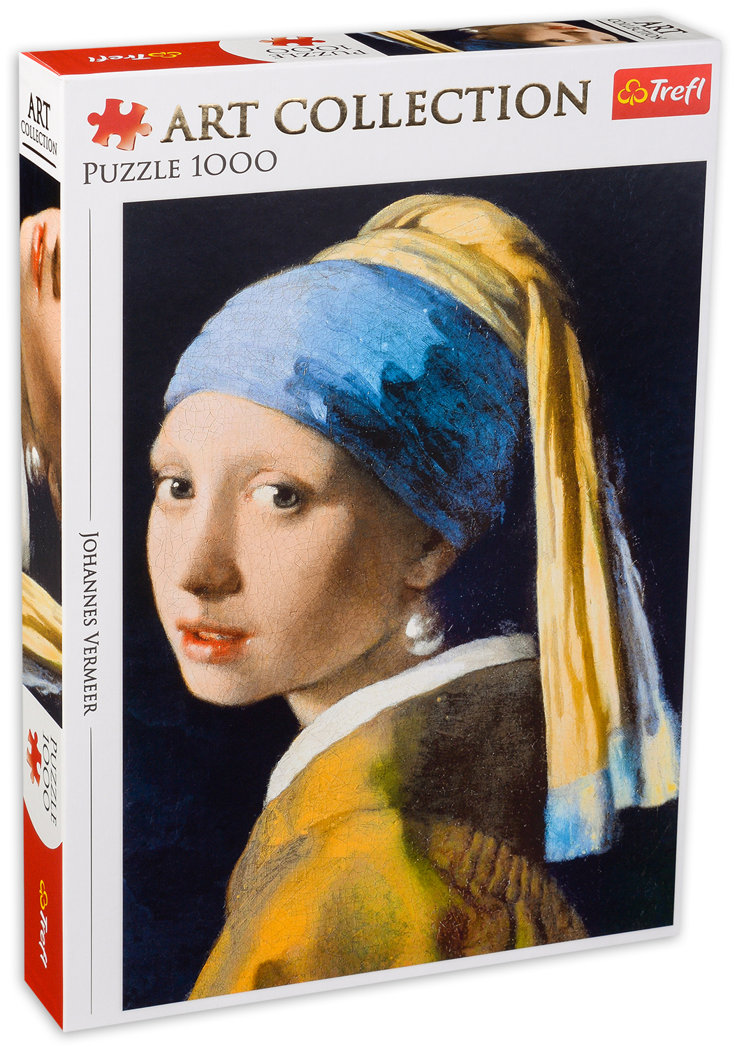 Пъзел Trefl от 1000 части - Момиче с перлена обица, Йоханес Вермер