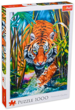 Пъзел Trefl от 1000 части - Хищен тигър