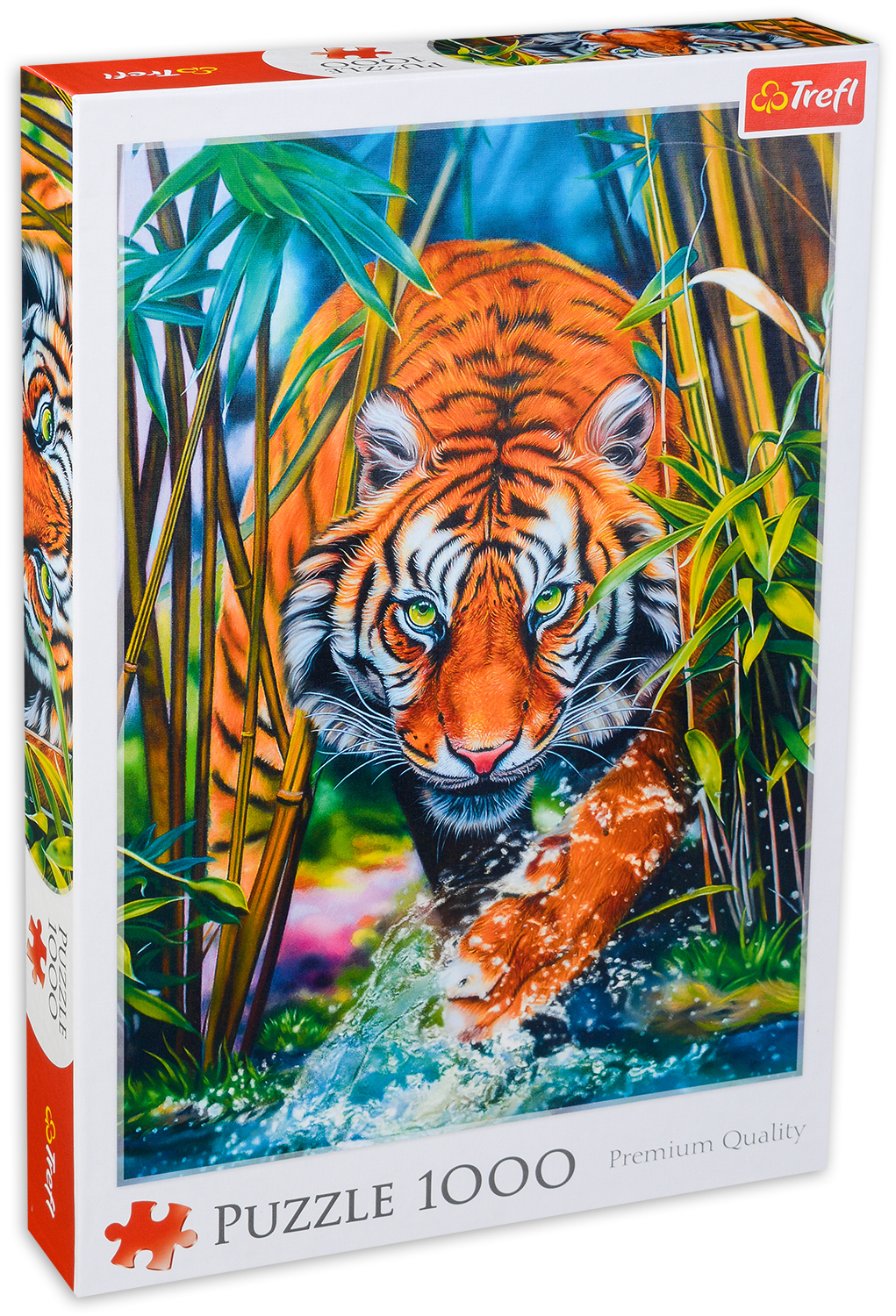 Пъзел Trefl от 1000 части - Хищен тигър
