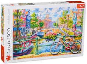 Пъзел Trefl от 1500 части - Канал в Амстердам