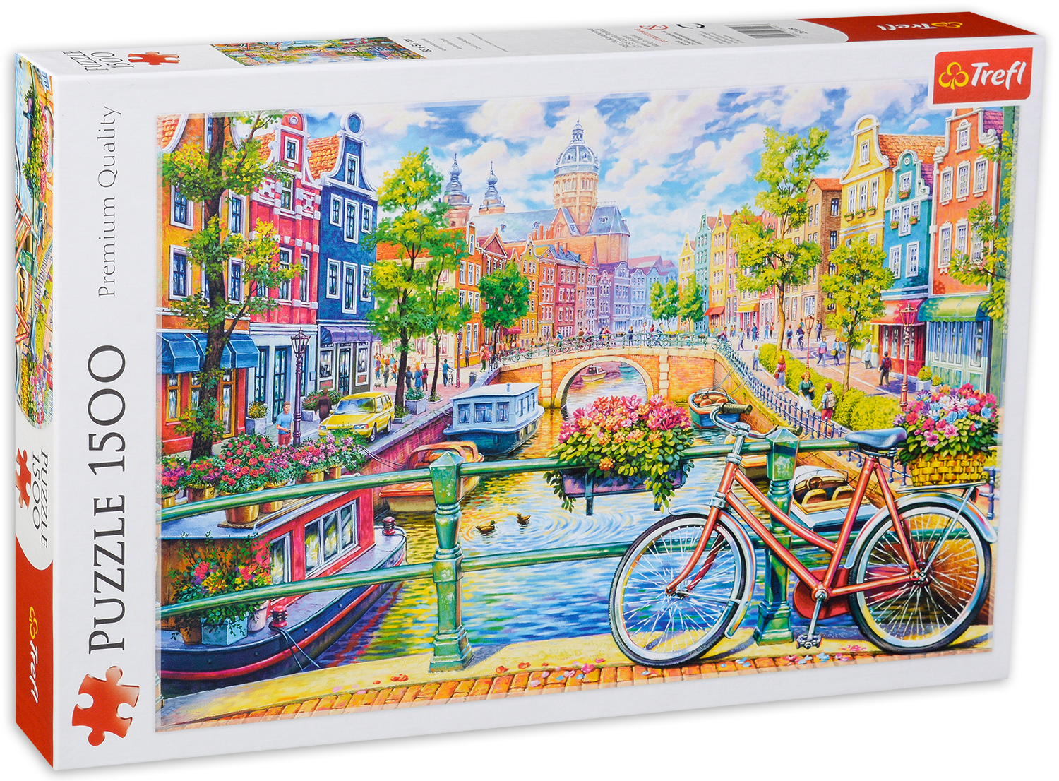 Пъзел Trefl от 1500 части - Канал в Амстердам