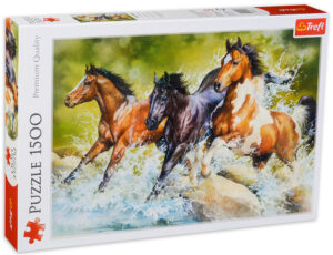 Пъзел Trefl от 1500 части - Три диви коня