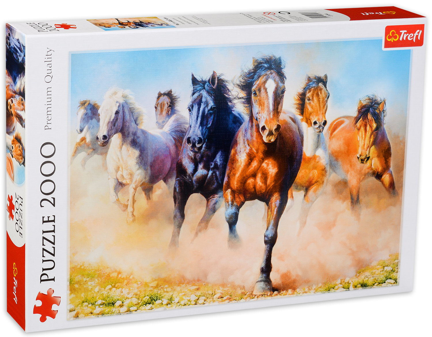 Пъзел Trefl от 2000 части - Стадо коне