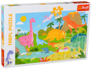 Пъзел Trefl от 24 макси части - В света на динозаврите