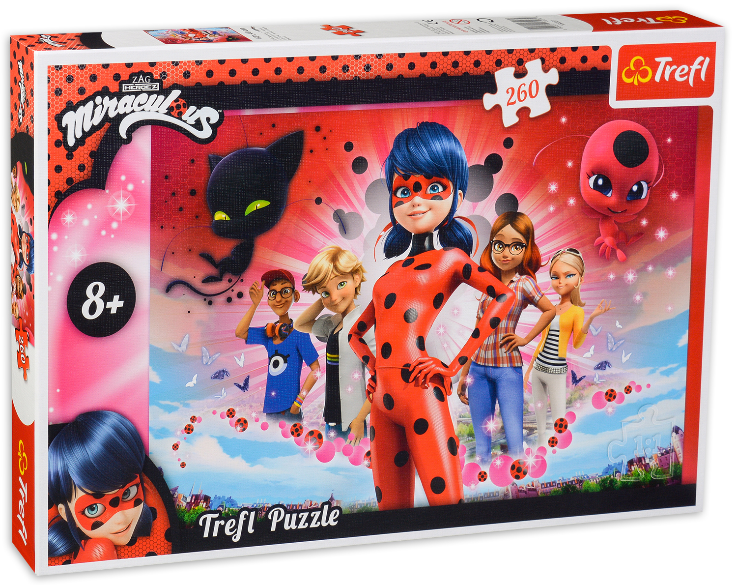 Пъзел Trefl от 260 части - Калинката и Черния котарак, Покажи истинското си лице