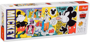 Панорамен пъзел Trefl от 500 части - Мики Маус