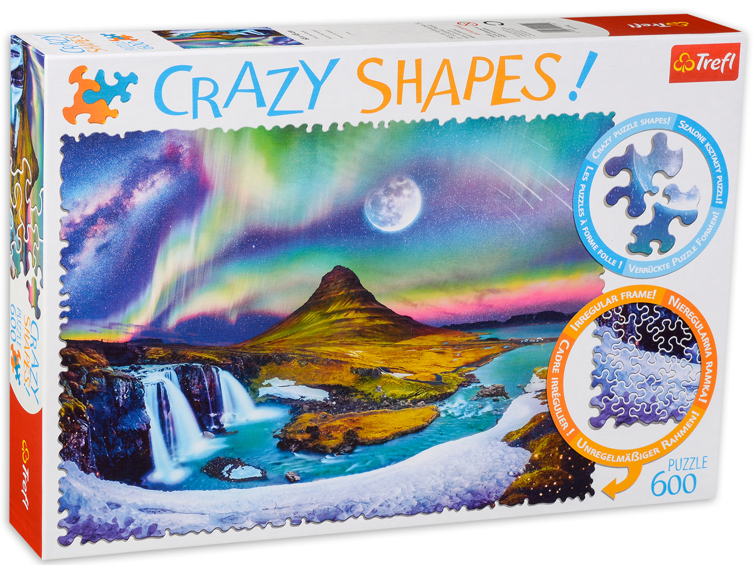 Пъзел Trefl от 600 части - Северно сияние над Исландия