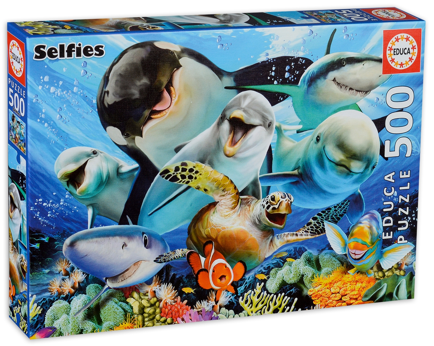 Пъзел Educa от 500 части - Подводно селфи