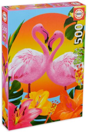 Пъзел Educa от 500 части - Фламинги