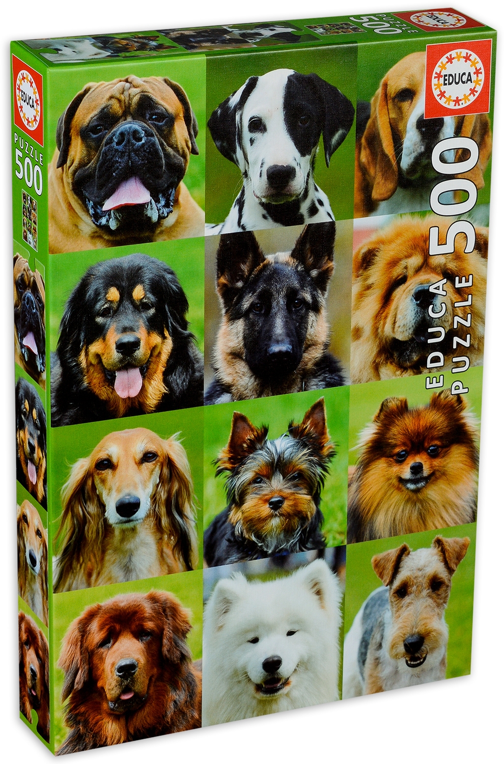 Пъзел Educa от 500 части - Кучета, колаж