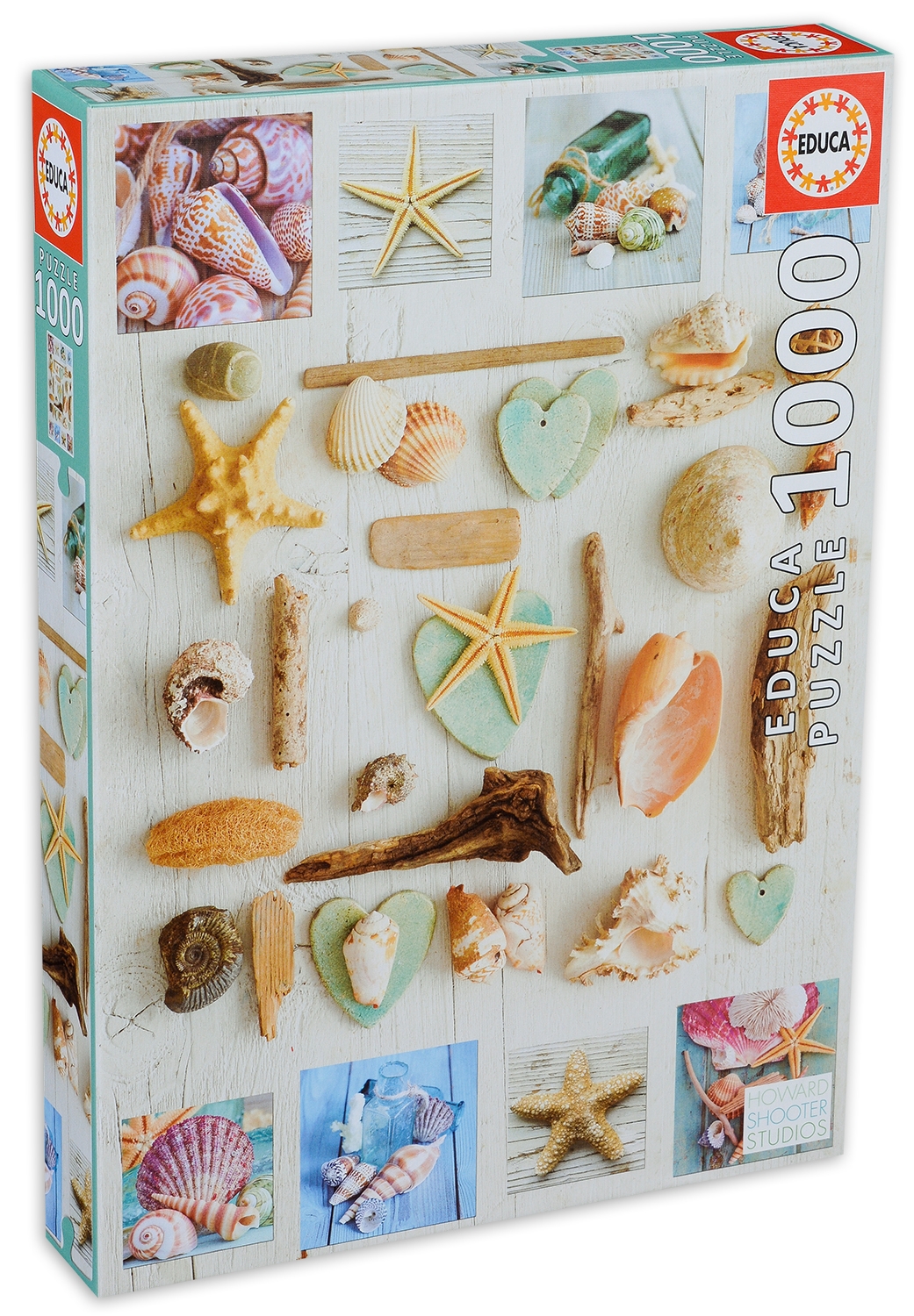 Пъзел Educa от 1000 части - Раковини, колаж