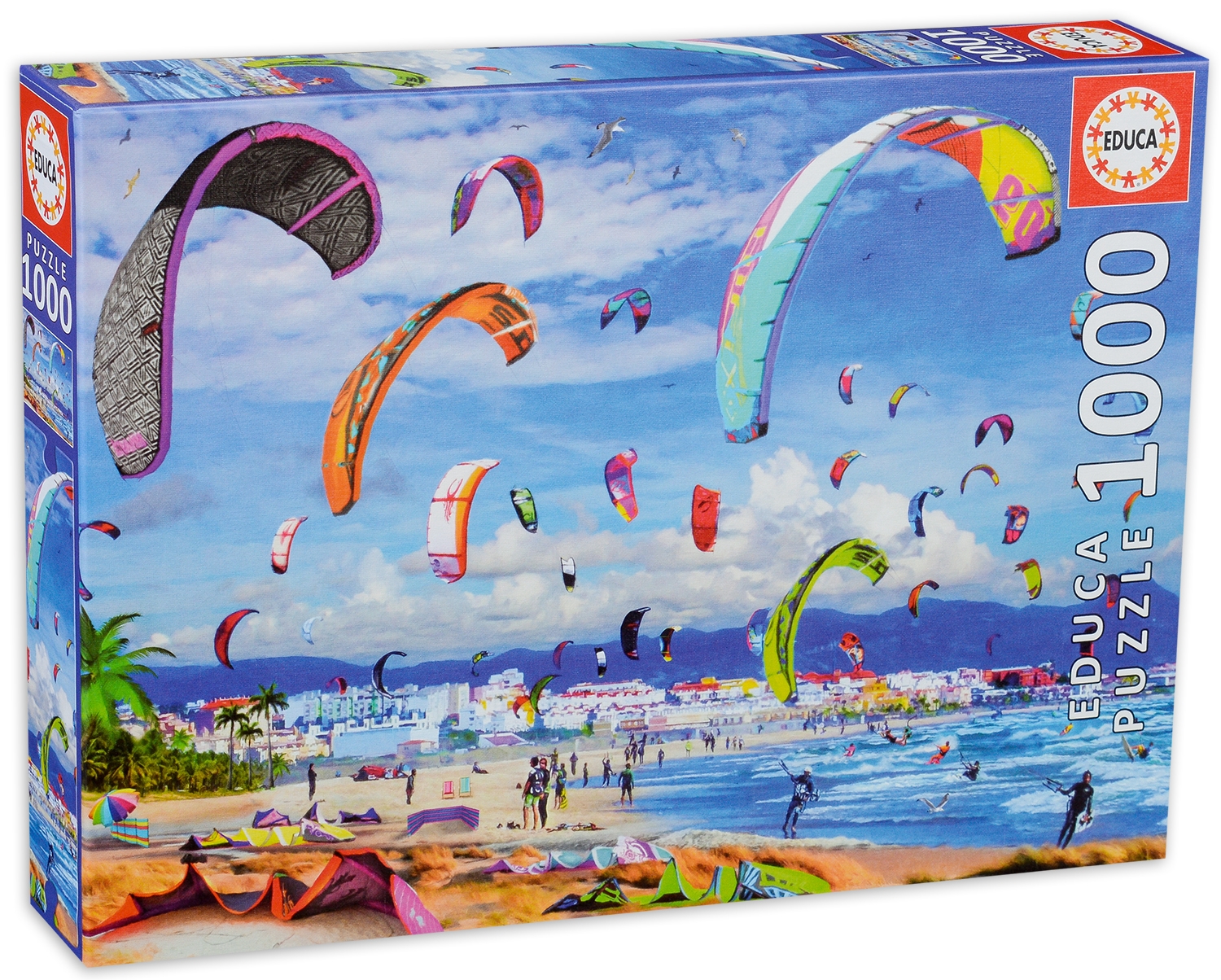 Пъзел Educa от 1000 части - Кайтсърфинг