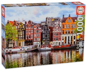 Пъзел Educa от 1000 части - Кривите къщи в Амстердам