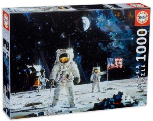Пъзел Educa от 1000 части - Първият човек на Луната