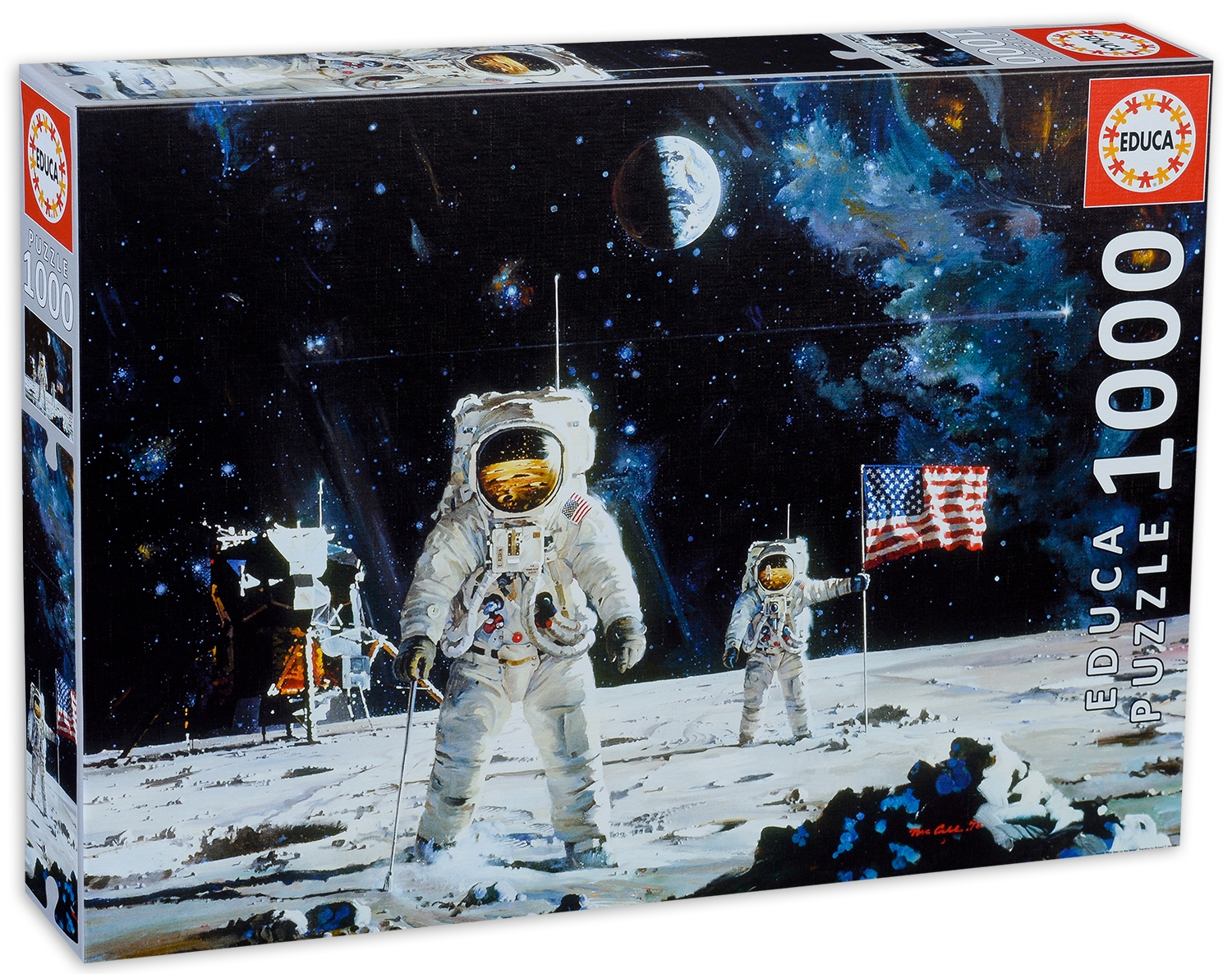 Пъзел Educa от 1000 части - Първият човек на Луната