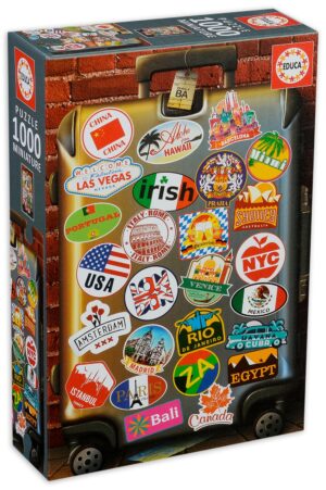 Пъзел Educa от 1000 мини части - Обичам да пътувам
