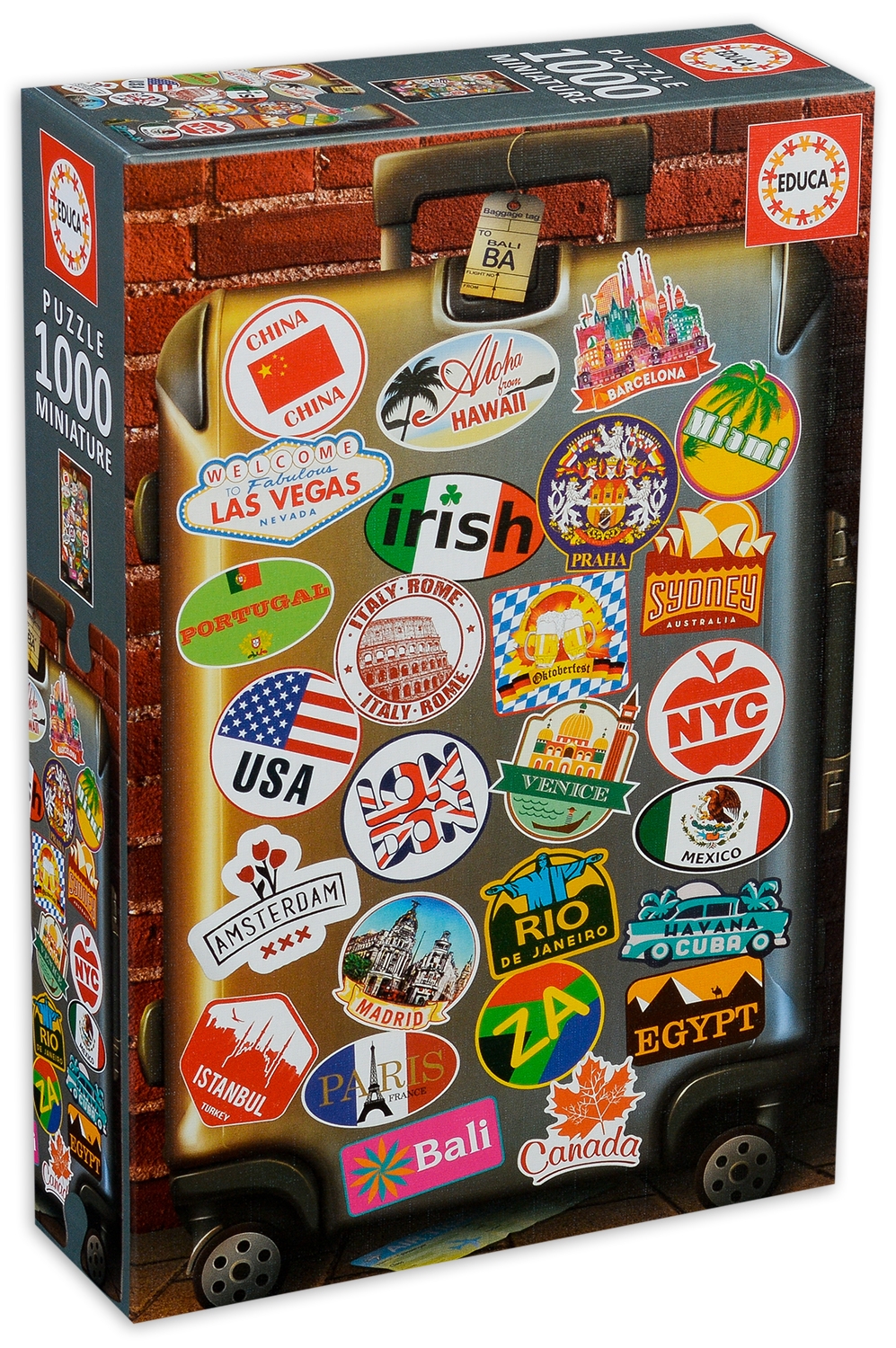 Пъзел Educa от 1000 мини части - Обичам да пътувам