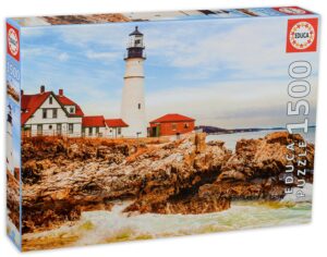 Пъзел Educa от 1500 части - Фар на скалите