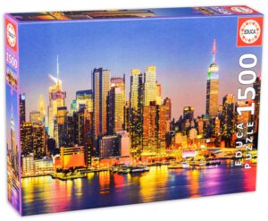 Пъзел Educa от 1500 части - Манхатън през нощта