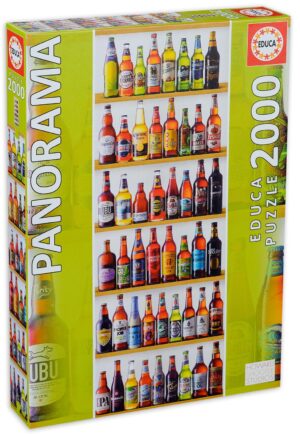 Панорамен пъзел Educa от 2000 части - Светът на бирата