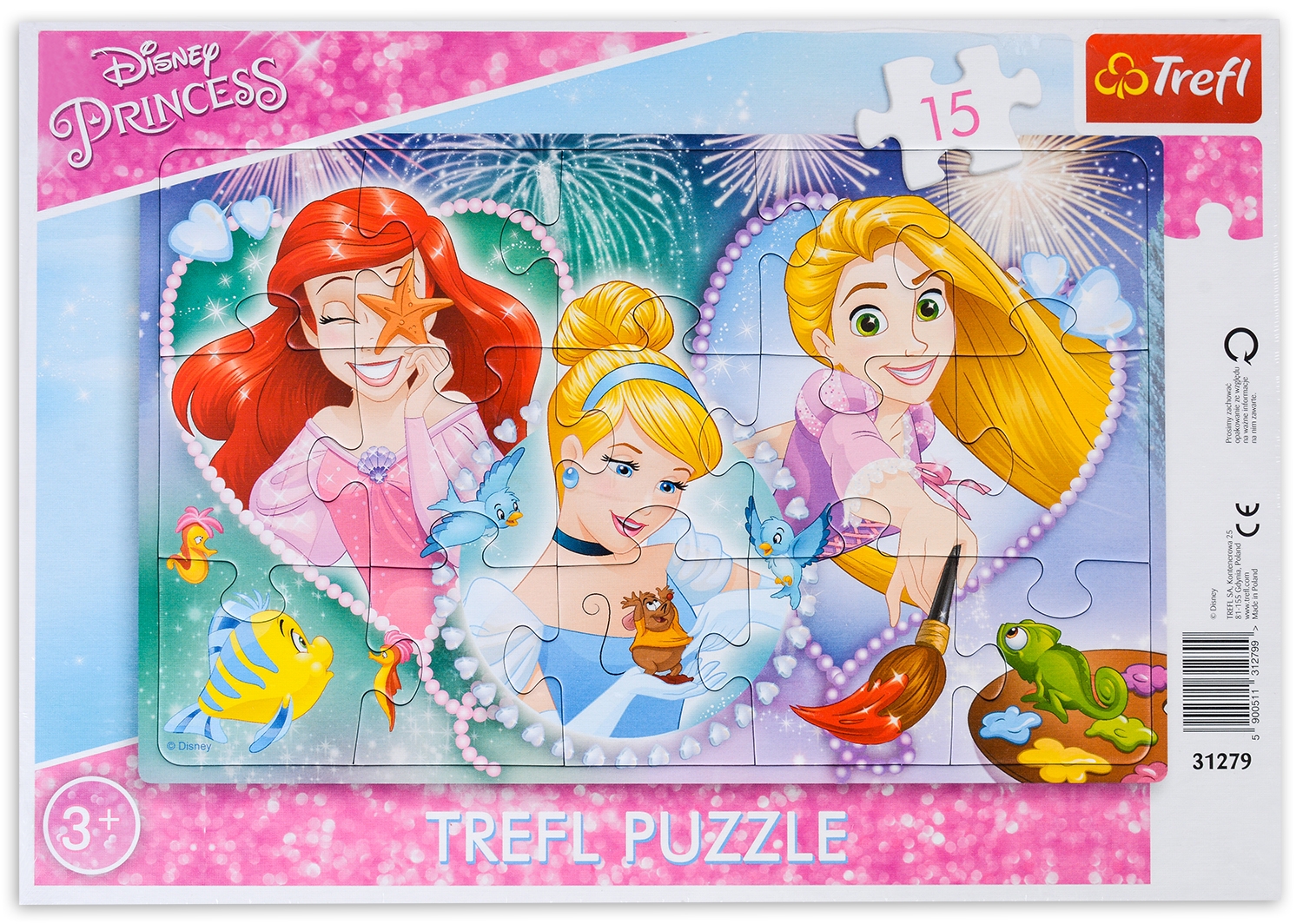 Пъзел Trefl от 15 части - Усмихнати принцеси