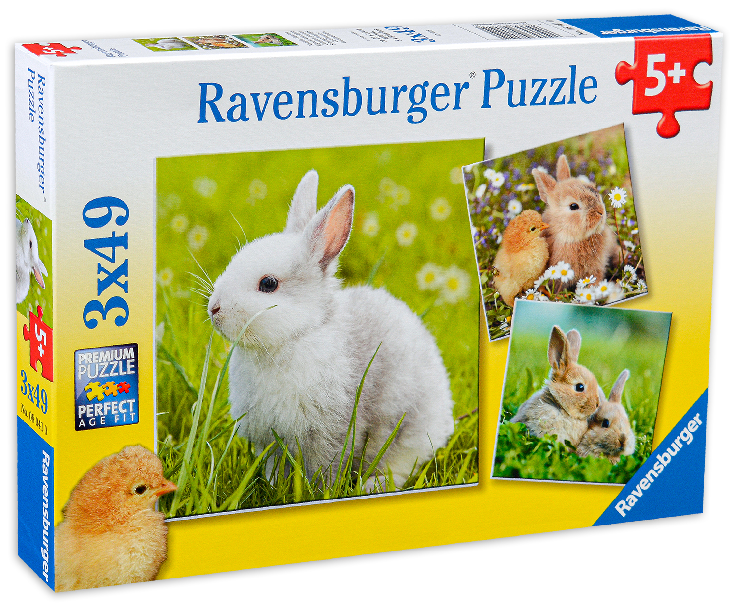 Пъзел Ravensburger от 3 x 49 части - Зайчета