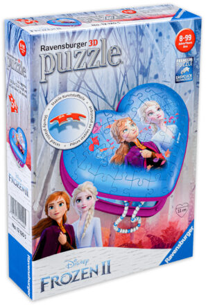 3D пъзел Ravensburger от 54 части - Кутия за бижута сърце, Замръзналото кралство