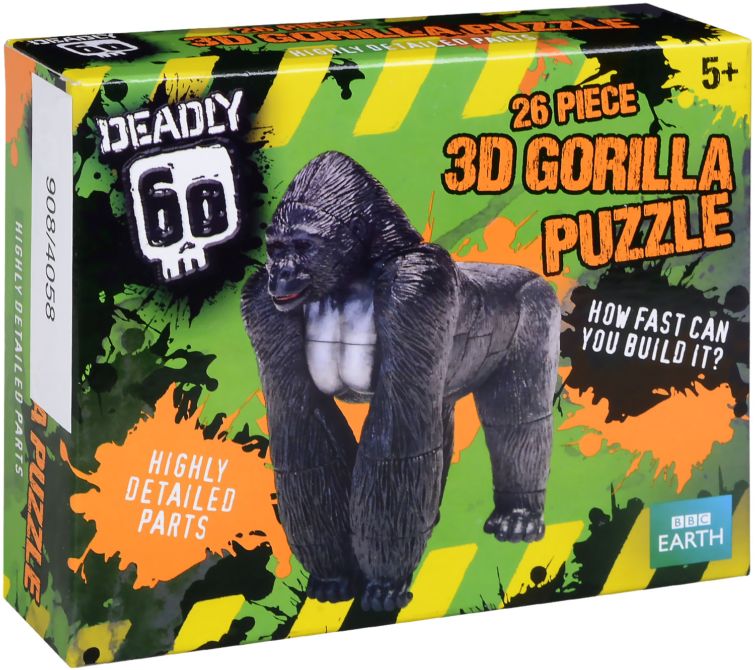 3D пъзел Deadly 60 от 26 части - Горила