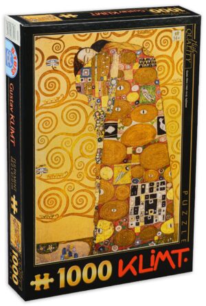 Пъзел D-Toys от 1000 части - Прегръдка, Густав Климт