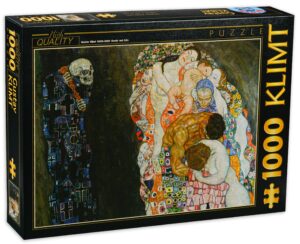 Пъзел D-Toys от 1000 части – Живот и смърт, Густав Климт