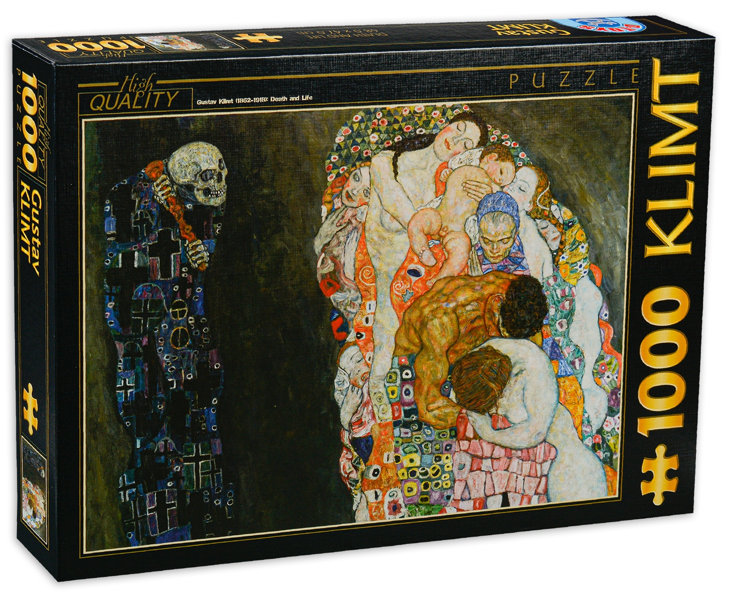 Пъзел D-Toys от 1000 части – Живот и смърт, Густав Климт