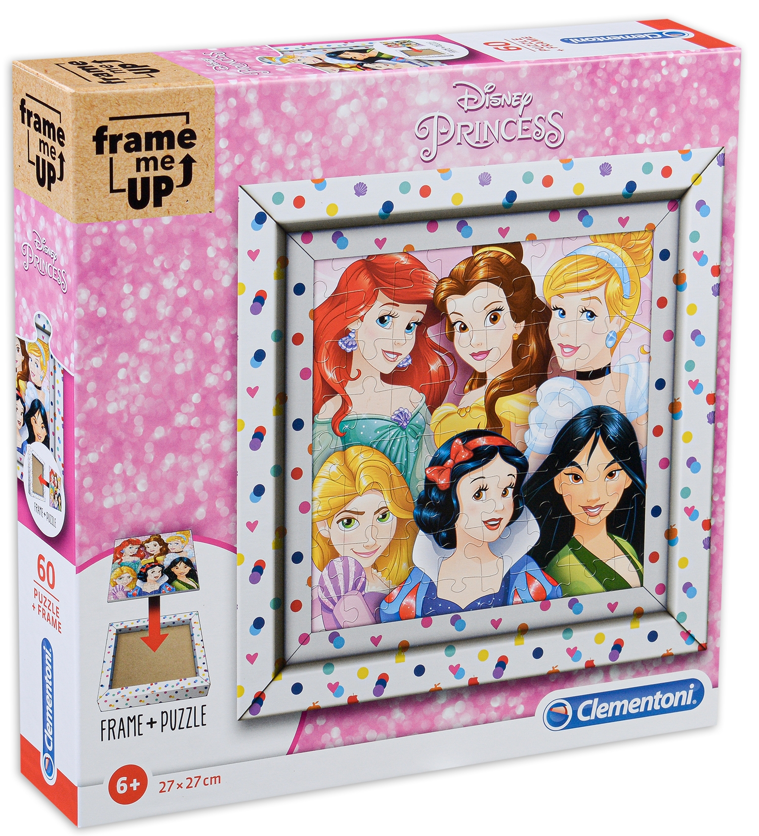 Пъзел Clementoni Frame Me Up от 60 части - Дисни принцеси