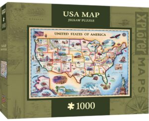 Пъзел Master Pieces от 1000 части - Карта на САЩ